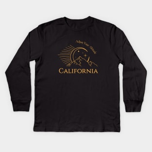 California Lake Tahoe ski - California hiking Kids Long Sleeve T-Shirt